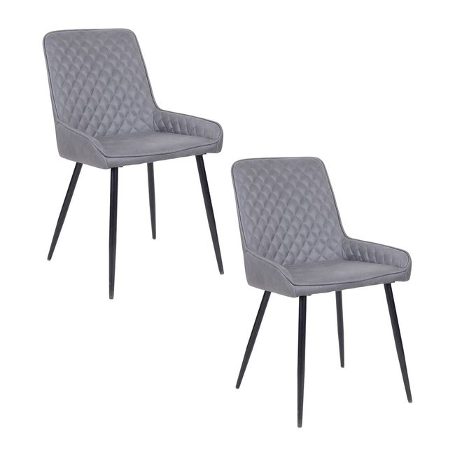 NOVAHUS - Pack 2 Sillas de Comedor Greta Gris