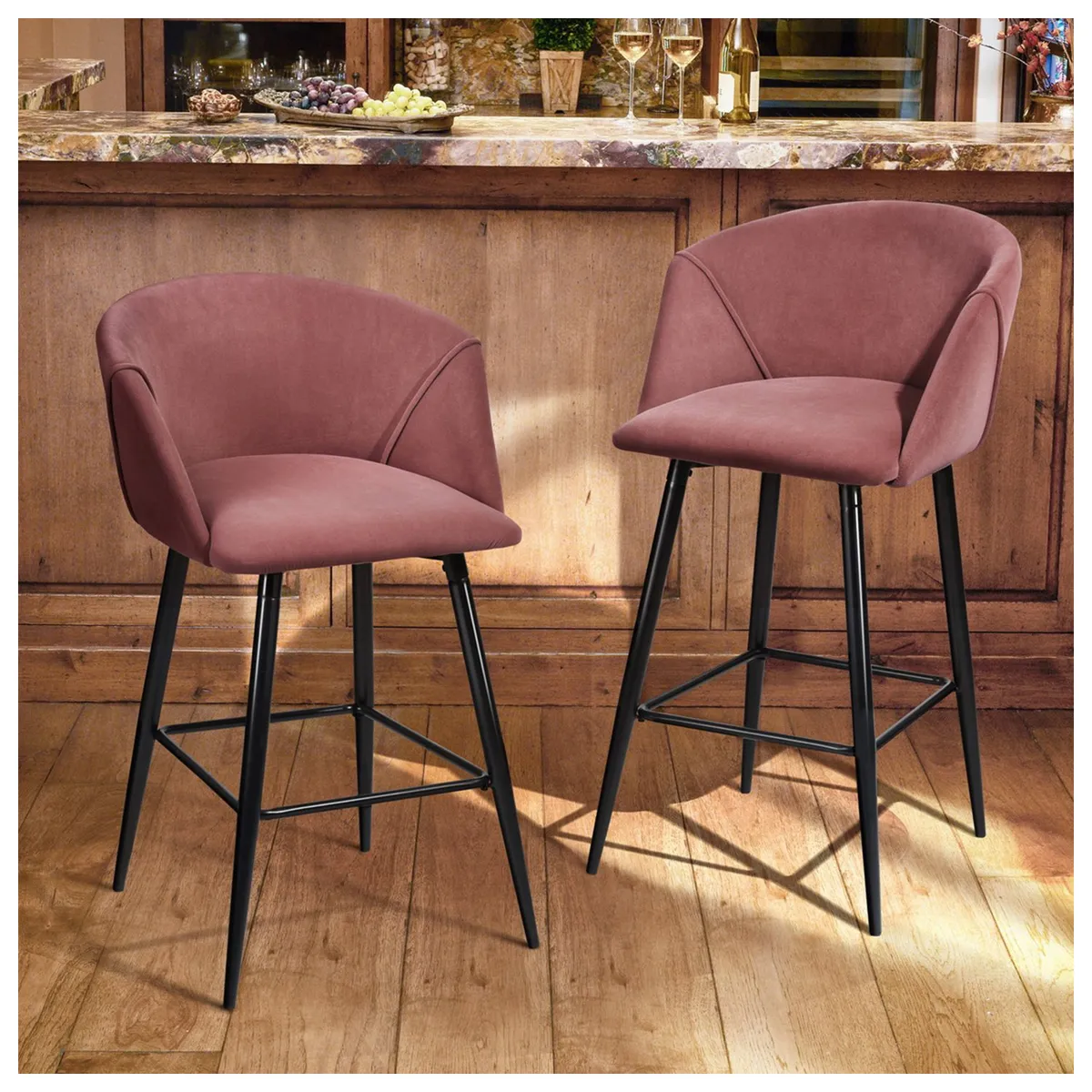 NOVAHUS - Pack 2 Pisos de Bar Modiano Rosa