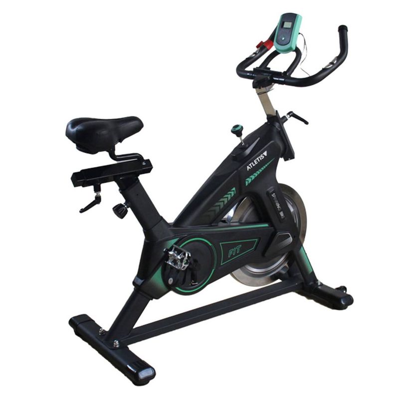 ATLETIS - Bicicleta Spinning Pro 800 23 kg Negro