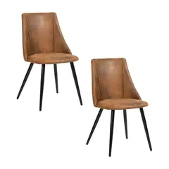 NOVAHUS - Pack 2 Sillas Comedor Moravia Café