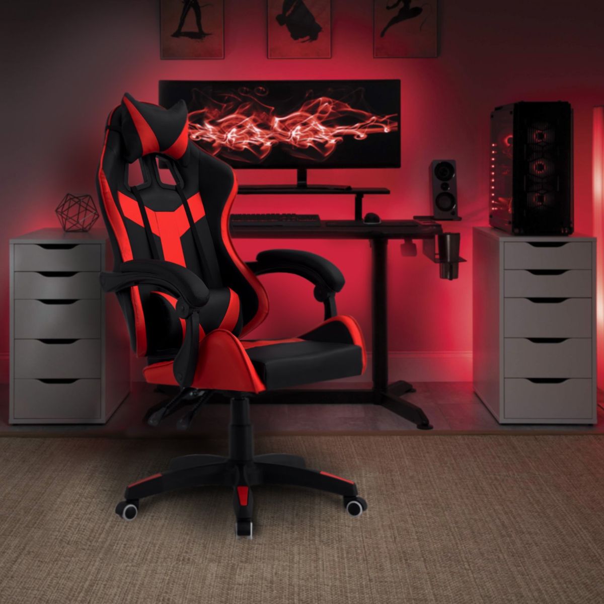 NOVAHUS - Silla Gamer Racing Multifuncional.