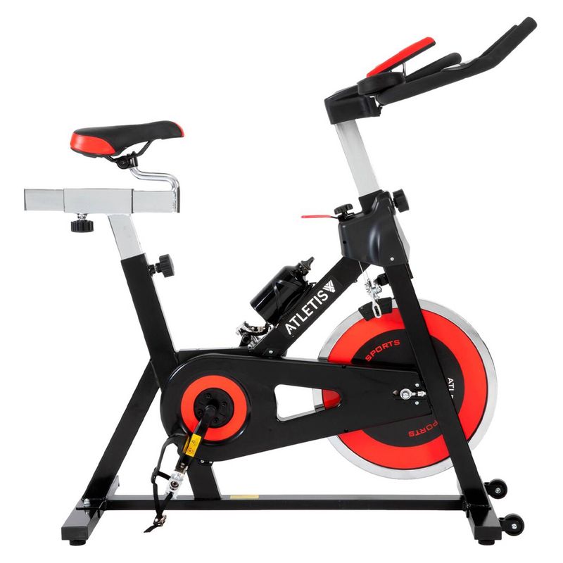 ATLETIS - Bicicleta Spinning Pro Volante Inercia 15 Kg Negro