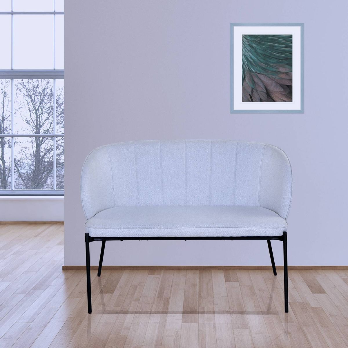 NOVAHUS - SOFA DE DOS PLAZAS CLAIRE GRIS