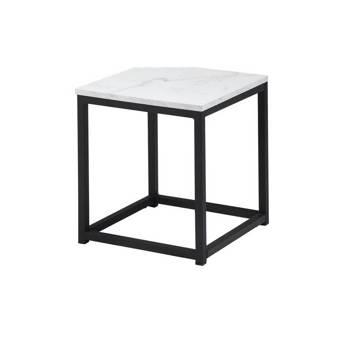 NOVAHUS - MESA LATERAL CUADRADA CON BASE DE METAL EMPORIO