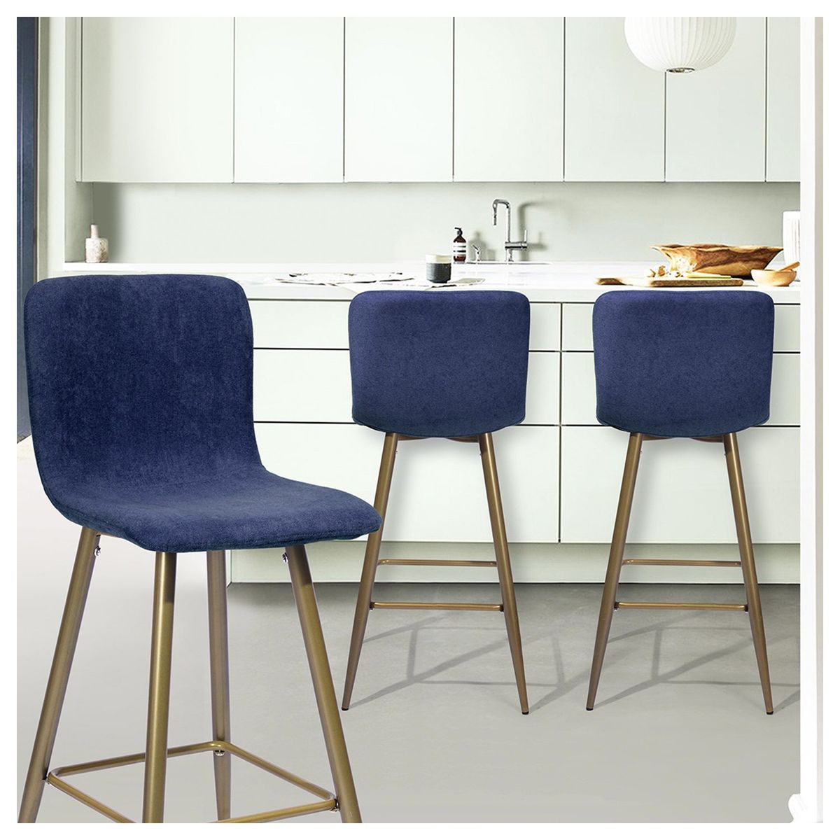 NOVAHUS - Pack 2 Pisos De Bar Citrino Azul