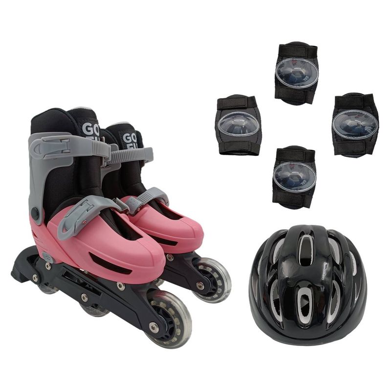 GO FUN - Set Patines y Protecciones Gofun M Coral