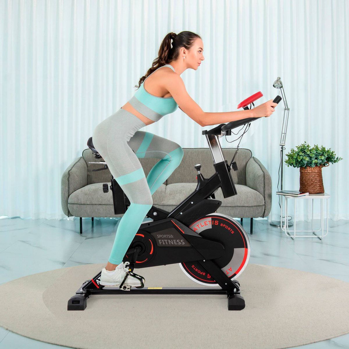 ATLETIS - Bicicleta Spinning Atletis 702 Volante Inercia 11