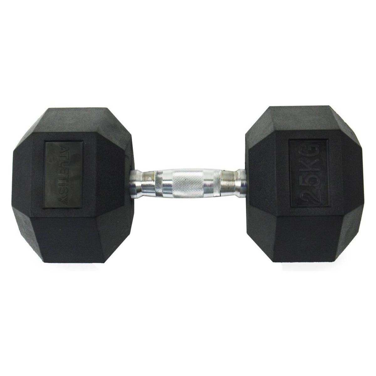 ATLETIS - Mancuerna Hexagonal 25 Kg Negro