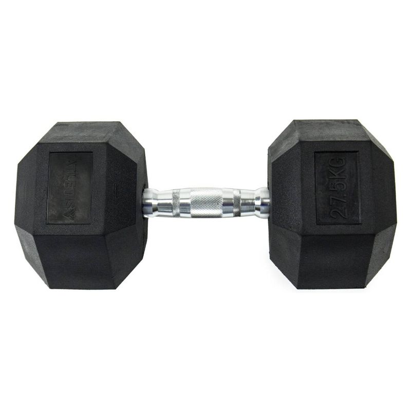 ATLETIS - Mancuerna Hexagonal 27,5 Kg Negro