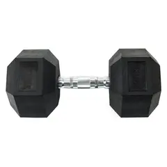ATLETIS - Mancuerna Hexagonal 27,5 Kg Negro