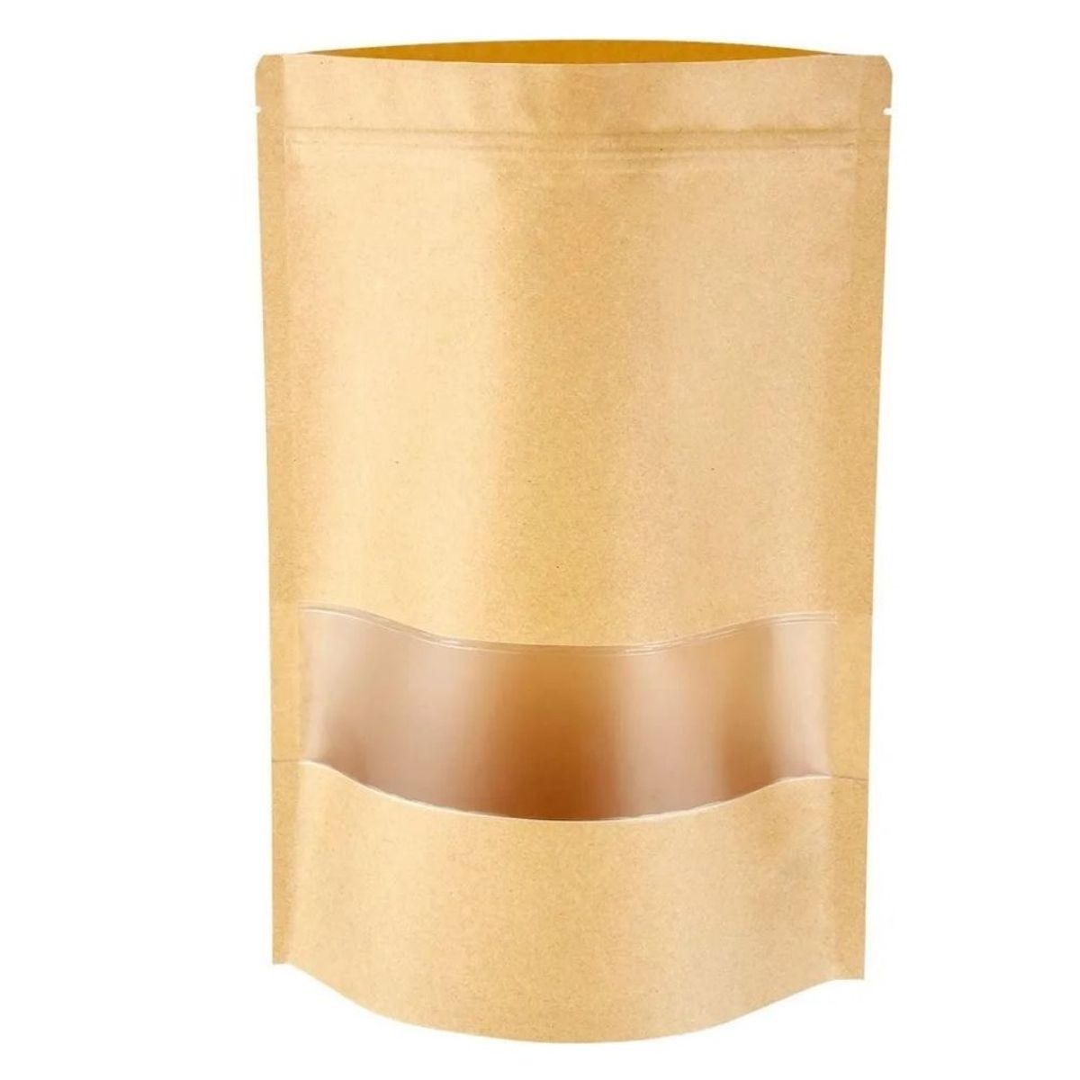 GENERICO - 50 Bolsas papel Kraft 18x26x5 cm Cierre Hermético
