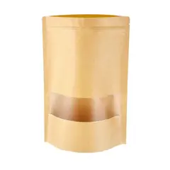 GENERICO - 50 Bolsas Kraft 23x35x7 cm mate cierre hermético