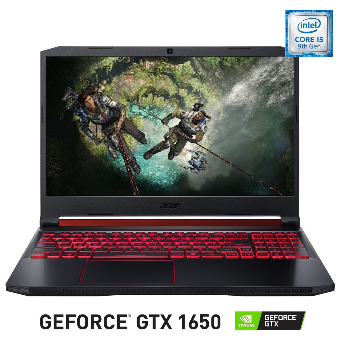 ACER - Notebook Gamer AN515-54-59UV Intel Core i5-9300H 16GB RAM 1TB HDD + 128GB SSD NVIDIA GeForce GTX 1650 15.6"