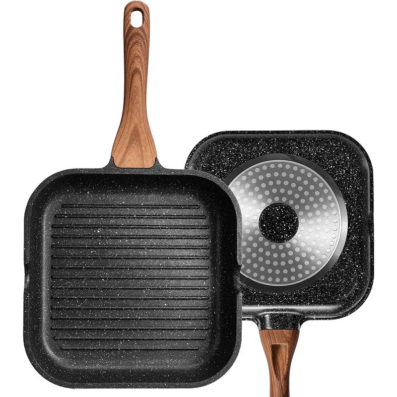 CRUSEC - Sartén Plancha Steak De Granito 24cm Antiadherente