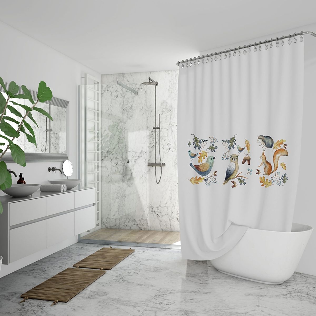TUYO PRINT - Cortina de Baño Forest - Tuyo Print.