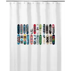 TUYO PRINT - Cortina de Baño Tablas Skate -