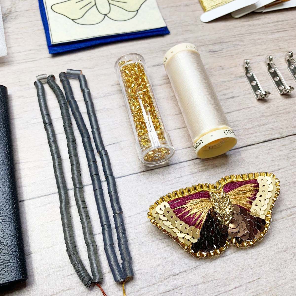 MARTIN BORDADOR - Kit de Bordado Broche Mariposa clase online