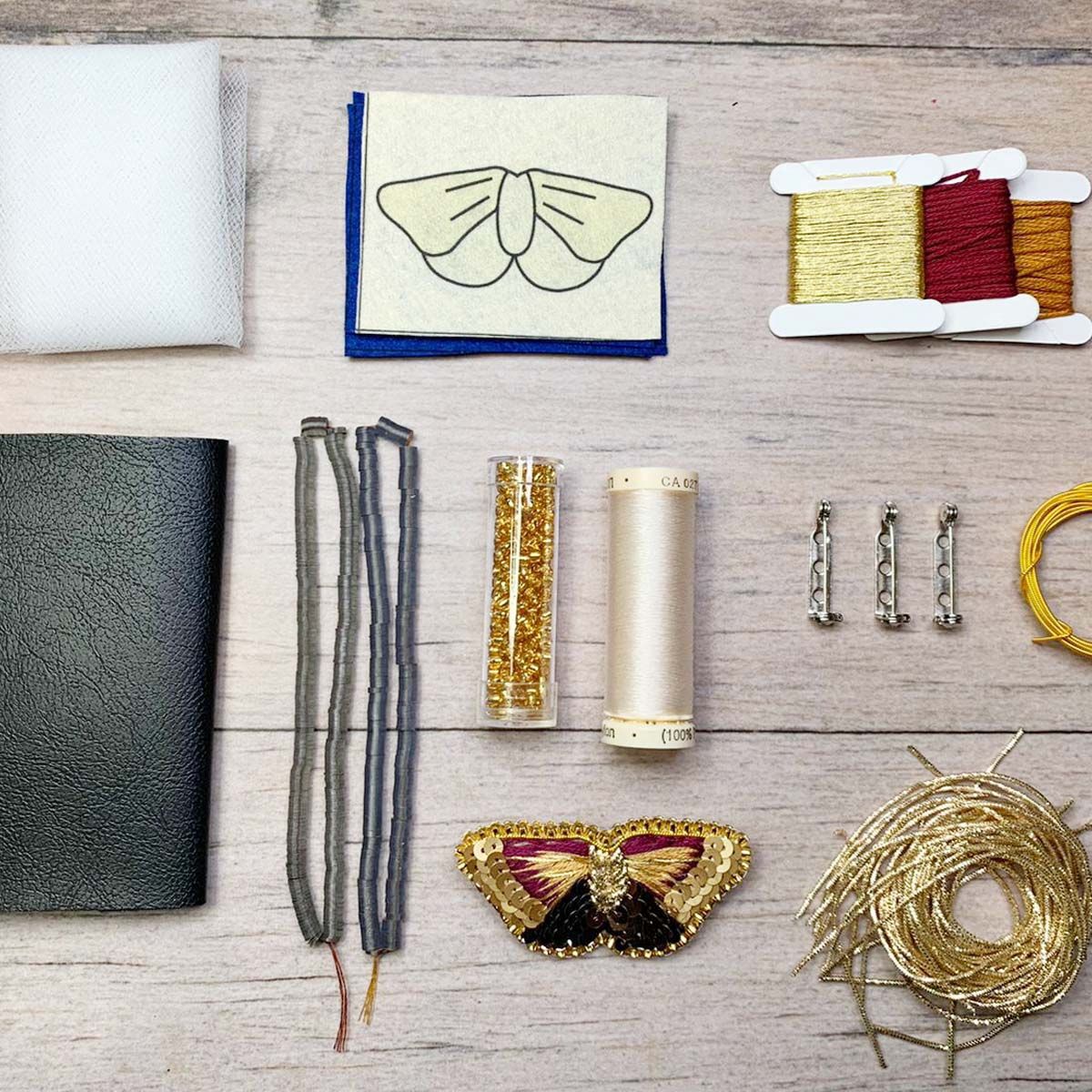 MARTIN BORDADOR - Kit de Bordado Broche Mariposa clase online