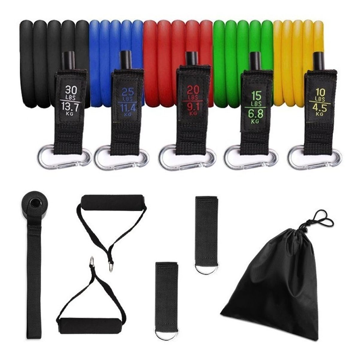 CRUSEC - Set De Ligas Y Bandas De Resistencia 11 Piezas Pro