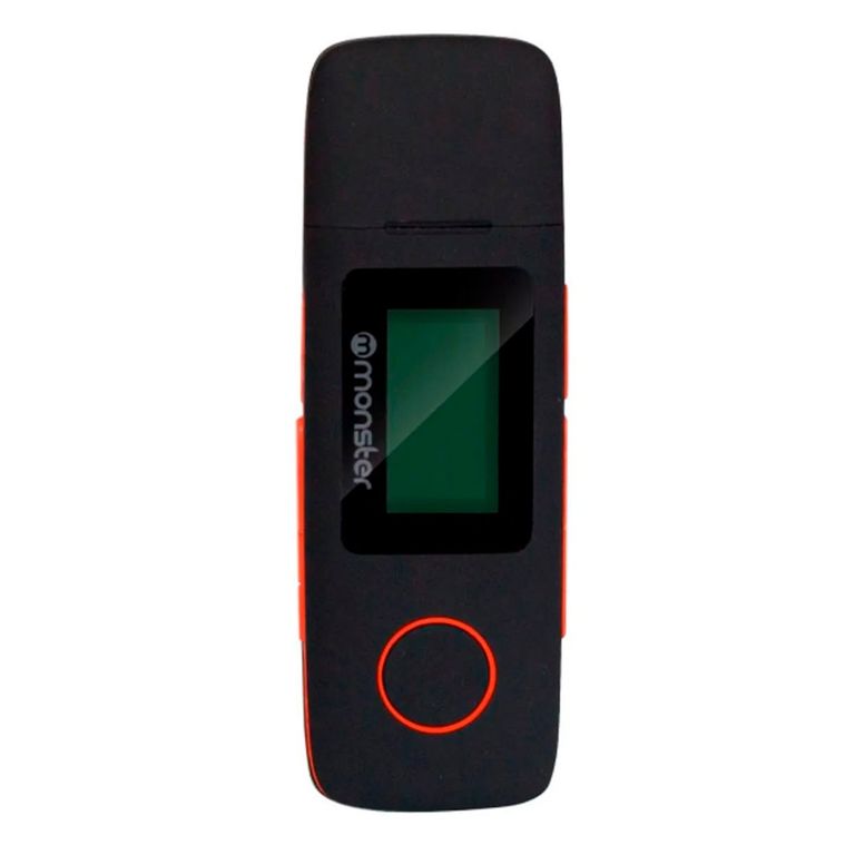 MONSTER Reproductor Mp3 16gb Expandible / Radio/ Grabadora Lcd Rojo