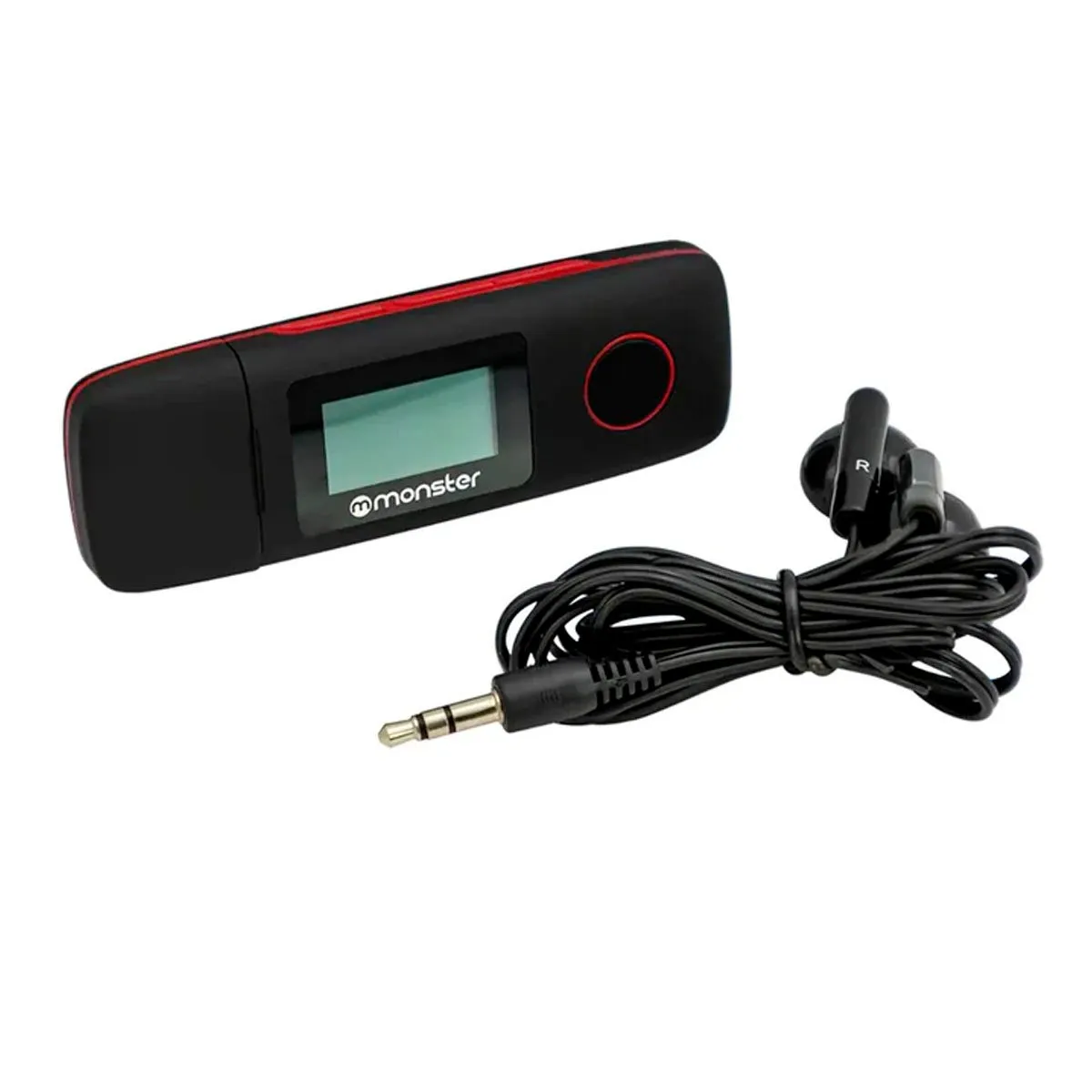 MONSTER - Reproductor Mp3 16gb Expandible / Radio/ Grabadora Lcd Rojo