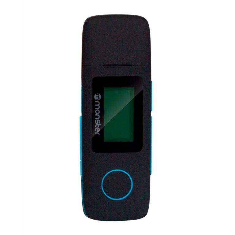 MONSTER Reproductor Mp3 16gb Expandible / Radio/ Grabadora Lcd Azul