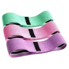 BASKO FITNESS - Bandas de Resistencia Tela Pack 3 Resistencias