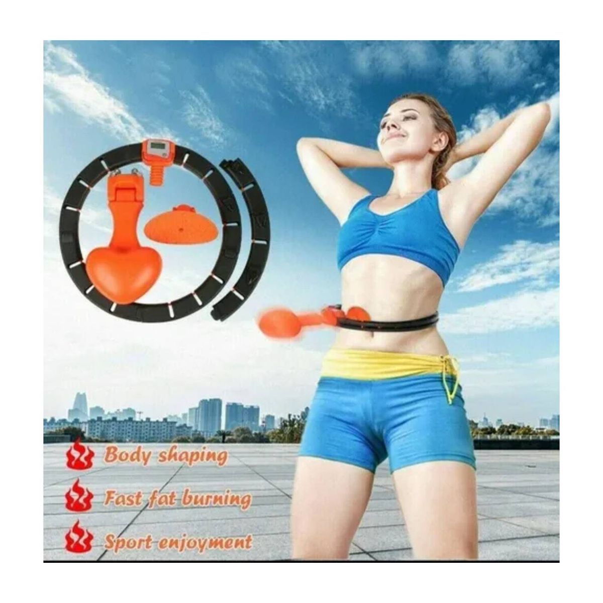 GENERICO - Aro Abdominales Smart Hula Hoop Diámetro Ajustable