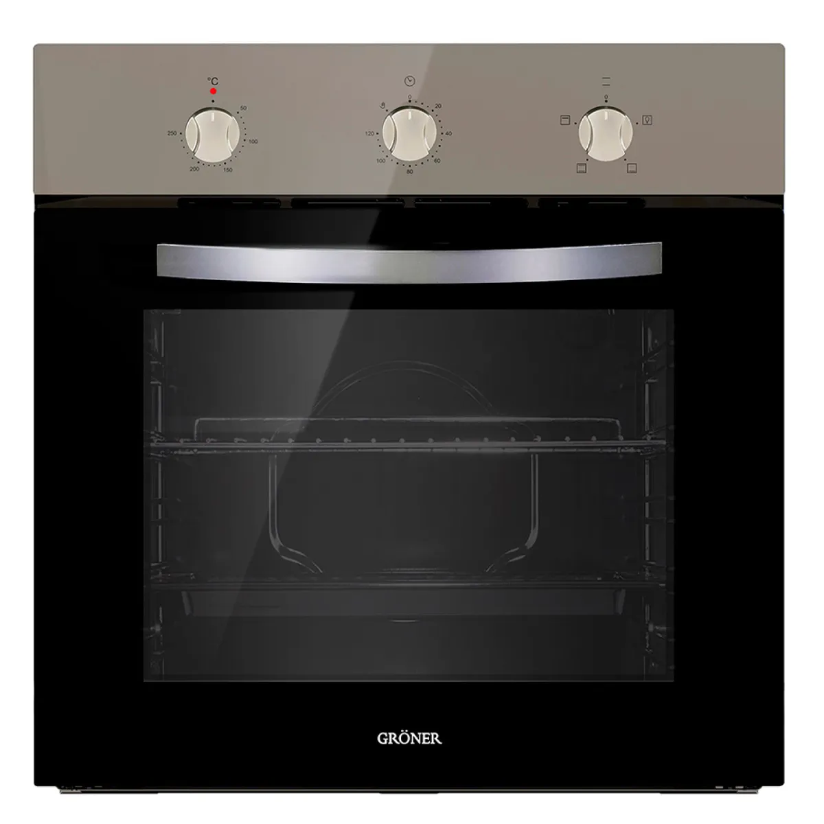 GRONER - Horno Eléctrico Empotrable  Gröner Inox 4F 60L…