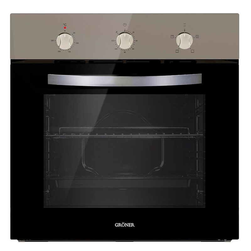 GRONER - Horno Eléctrico Empotrable  Gröner Inox 4F 60L