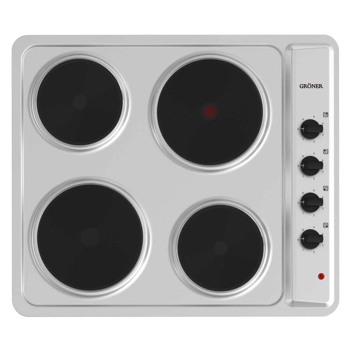 GRONER - Encimera Eléctrica  Gröner Inox 4Q