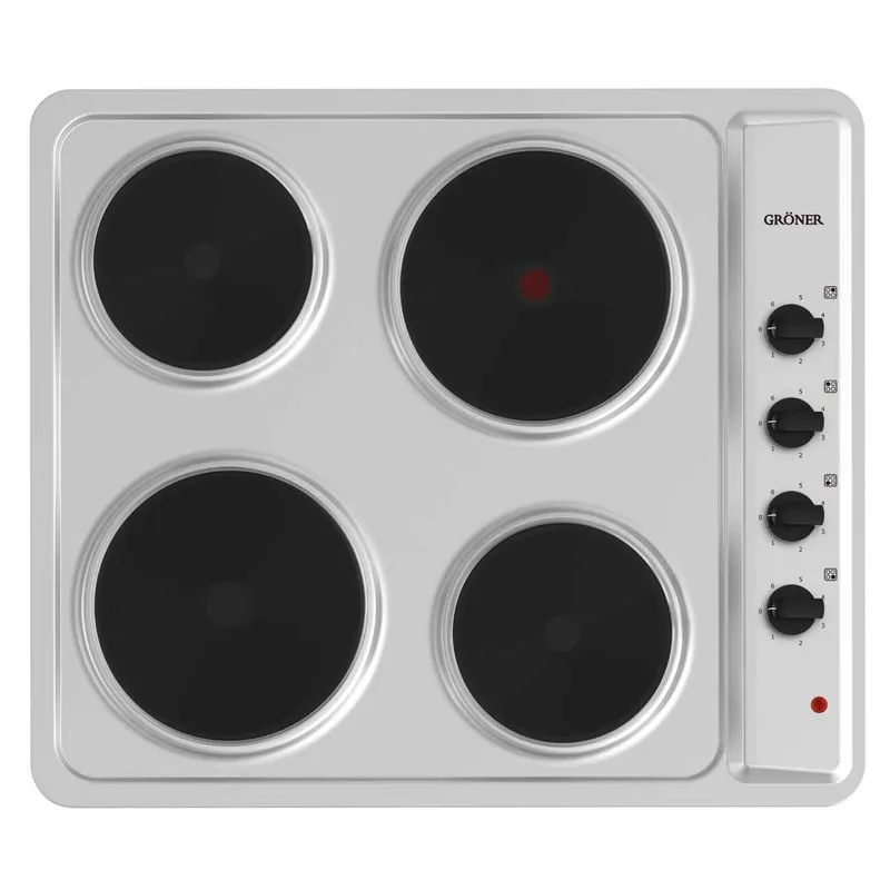 GRONER - Encimera Eléctrica  Gröner Inox 4Q