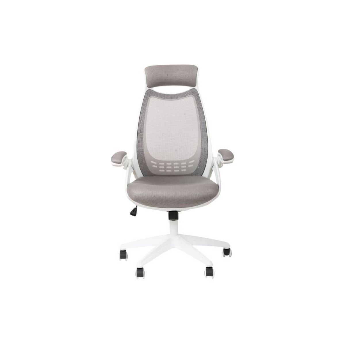 SM - Silla de oficina Versalles blanco gris claro