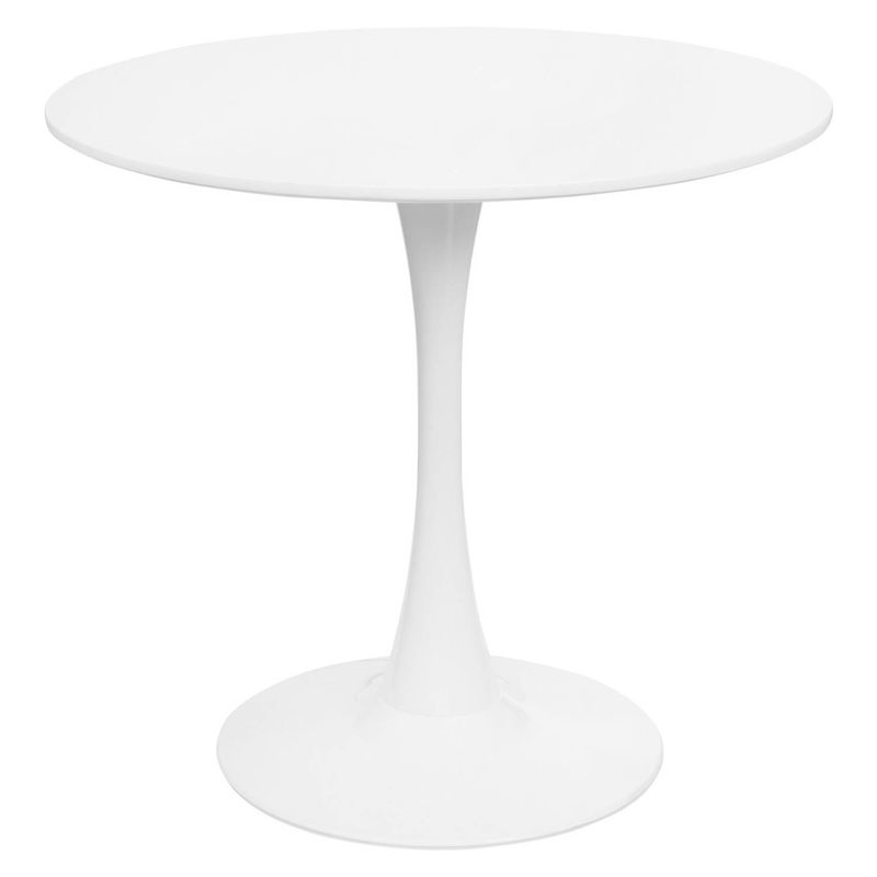 SM - Mesa de comedor redonda SM blanca
