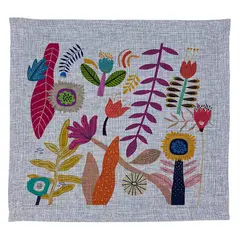 TUYO PRINT - Set Individuales Linet Gris - Pétalos