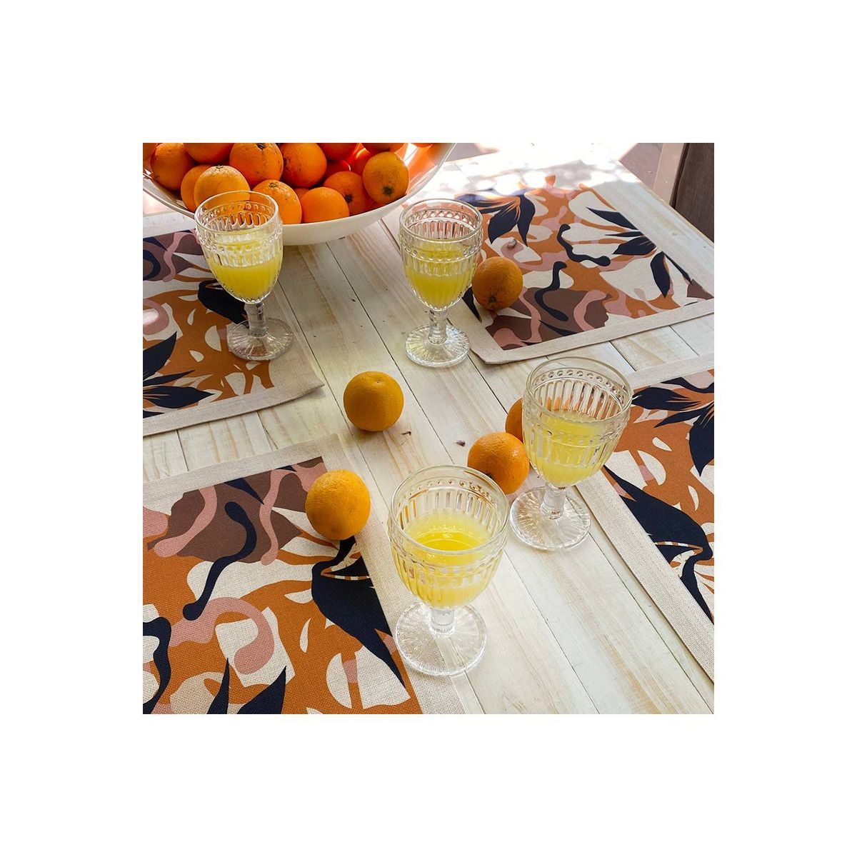 TUYO PRINT - Set Individuales Linet Natural Exotica