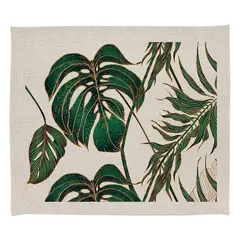 TUYO PRINT - Set Individuales Linet Natural - Philodendro