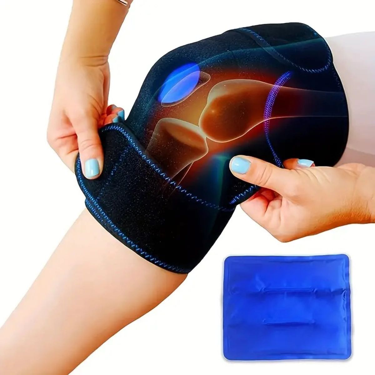 RECOVERY - SOPORTE RODILLA DEPORTIVA GEL PACK FRIO O CALOR DESINFLAMA