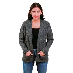 ONNORA - Chaleco Bouclé Lycra Con Bolsillos Y Trenzas.
