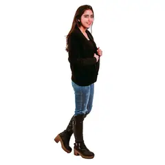ONNORA - Chaleco Bouclé Lycra Con Bolsillos Y Trenzas.