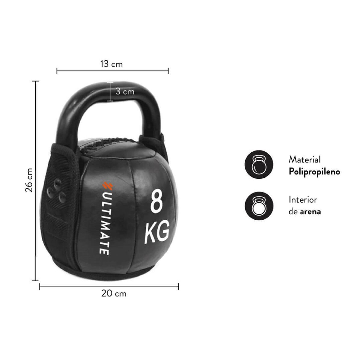 ULTIMATE FITNESS - Kettlebell Soft Pro 8 Kg