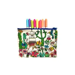 EMPORIO CURANIPE - Set para pintar Estuche Llamita 8 Marcadores Textiles