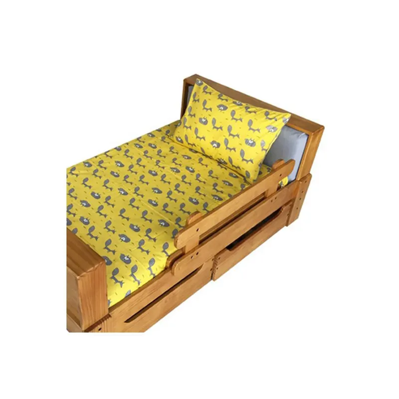 GROWME - Funda cubrecamas pequeña 120 x 140 cms ZORRO EN AMARILLO Infantil niño