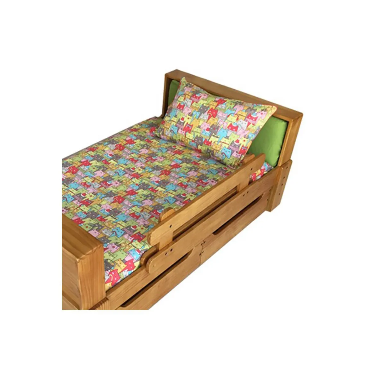 GROWME - Funda cubrecamas pequeña 120 x 140 cms GATITOS COLORES Infantil niños