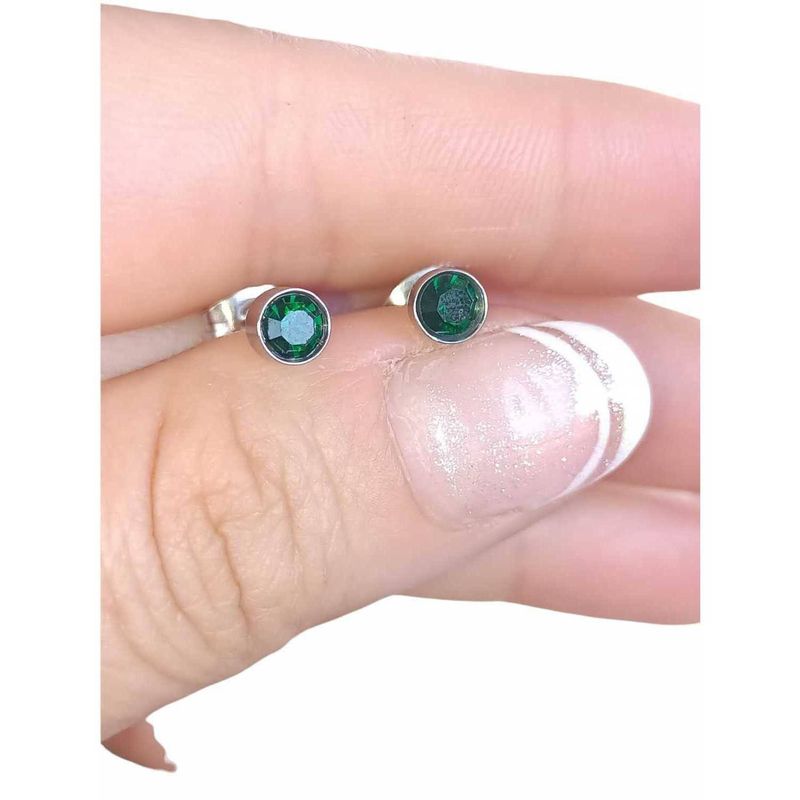 ELBAULDEJUMA - Aros pequeños puntos luz zirconio colores 5 mm hipoalergénicos