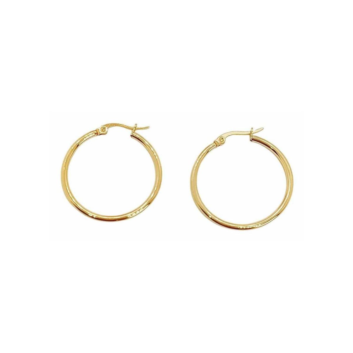 ELBAULDEJUMA - Argollas Hoop Clasica 25mm Chapado En Oro 18k Hipoalergenica