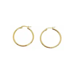 ELBAULDEJUMA - Argollas Hoop Clasica 25mm Chapado En Oro 18k Hipoalergenica