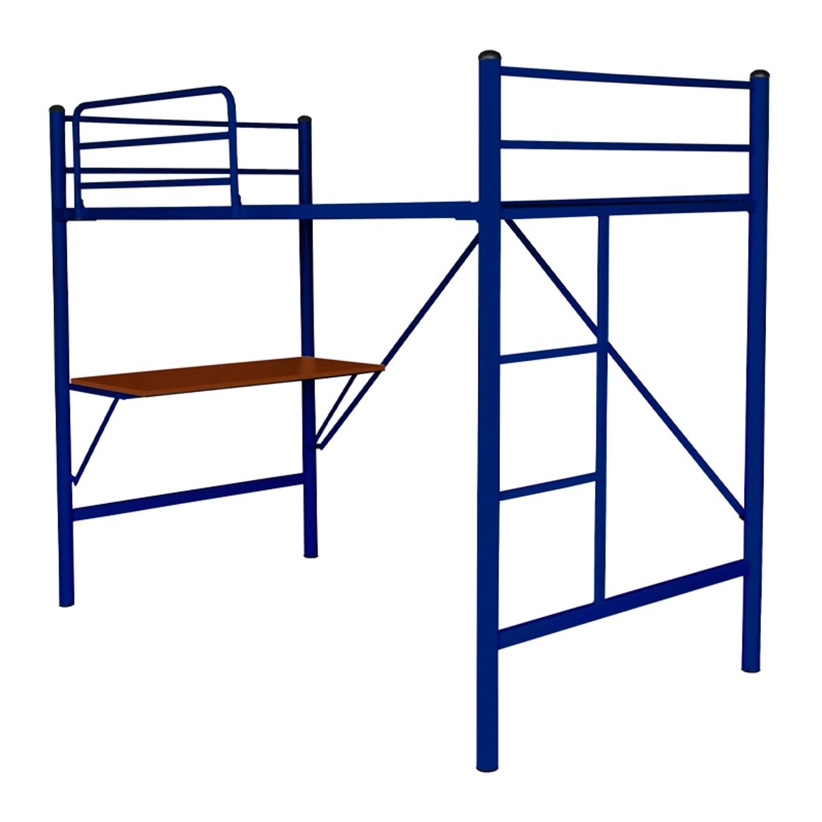 FUTONES Y MUEBLES - Cama Alta 1.5 Plaza Con Escritorio.