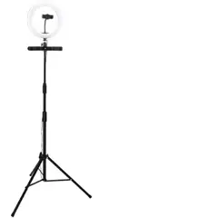PHILCO - ARO DE LUZ LED 30CM ATRIL TRIPODE 2 METROS PARA 3 CELULARES
