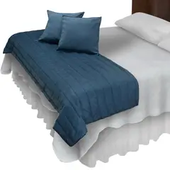 MALLORCA - Piecera Con Fundas Sk Velvet Petroleo Reversible